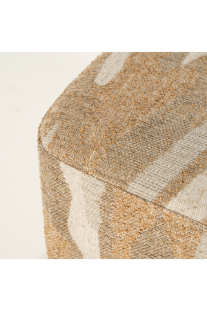Printed Fabric Square Pouf S | By-Boo Rytm | Oroa.com