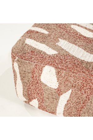 Printed Fabric Square Pouf L | By-Boo Rytm | Oroa.com