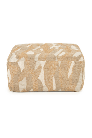 Printed Fabric Square Pouf L | By-Boo Rytm | Oroa.com