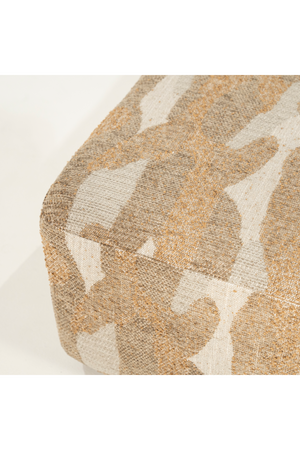 Printed Fabric Square Pouf L | By-Boo Rytm | Oroa.com
