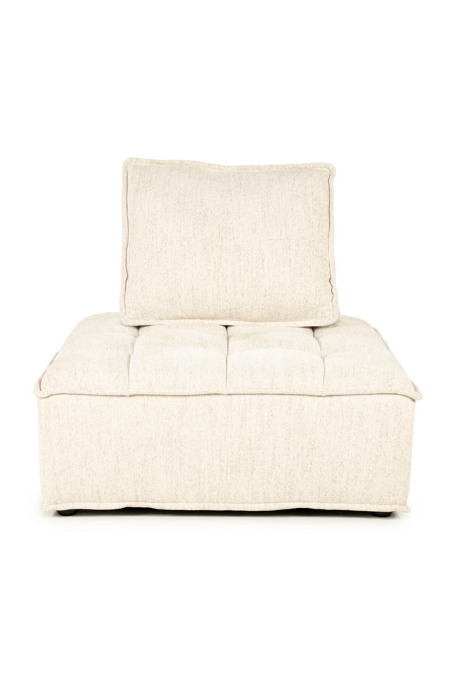 Square-Tufted Beige Lounge Chair | By-Boo Hive | Oroa.com