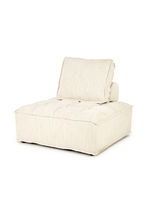 Square-Tufted Beige Lounge Chair | By-Boo Hive | Oroa.com