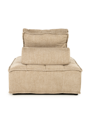 Square-Tufted Beige Lounge Chair | By-Boo Hive | Oroa.com