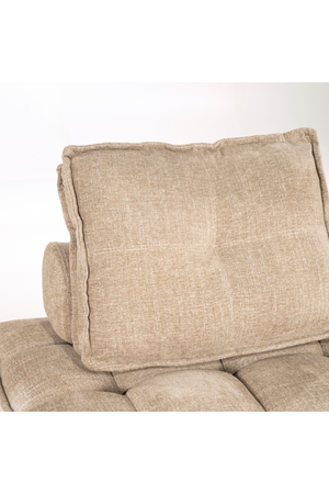 Square-Tufted Beige Lounge Chair | By-Boo Hive | Oroa.com