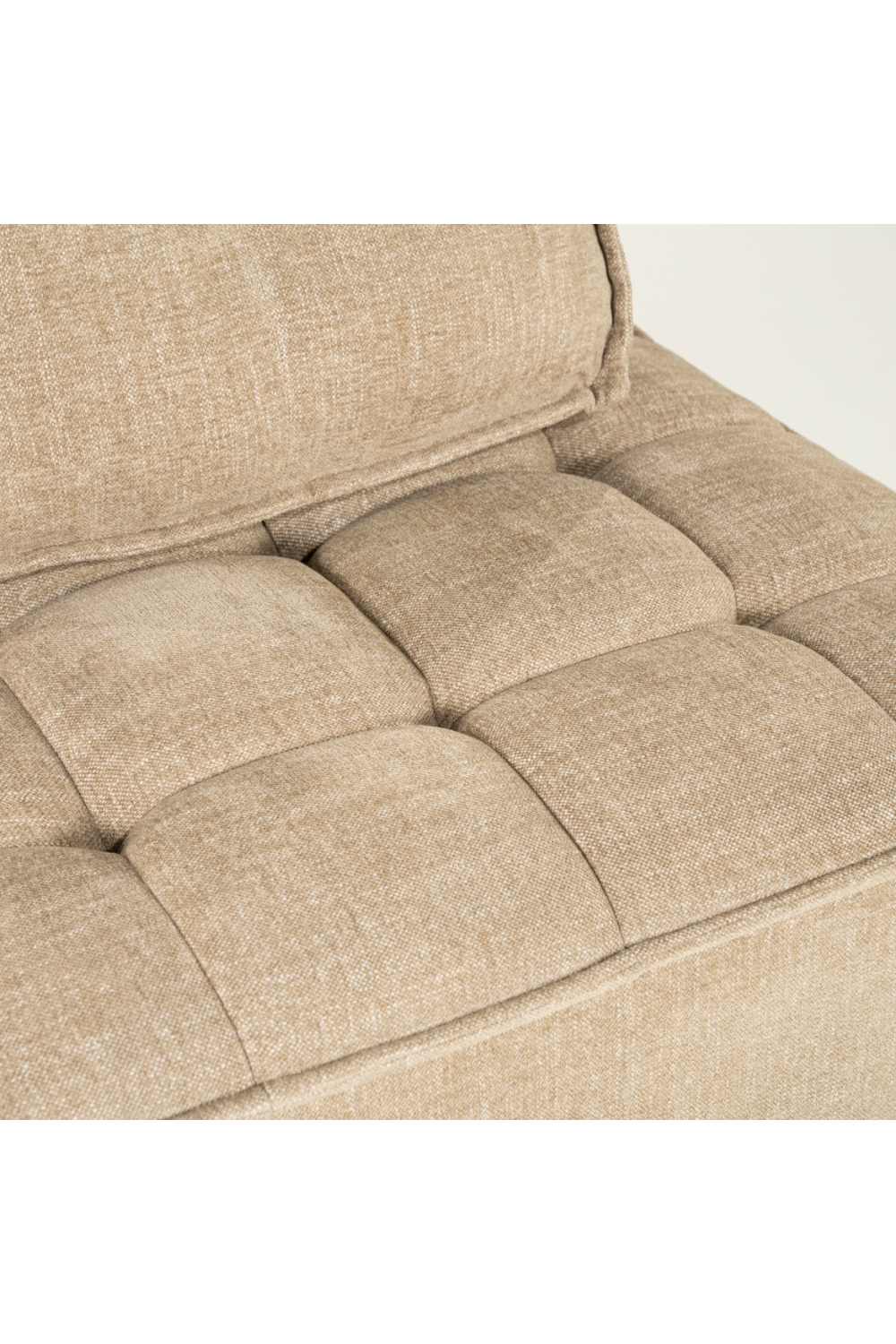 Square-Tufted Beige Lounge Chair | By-Boo Hive | Oroa.com