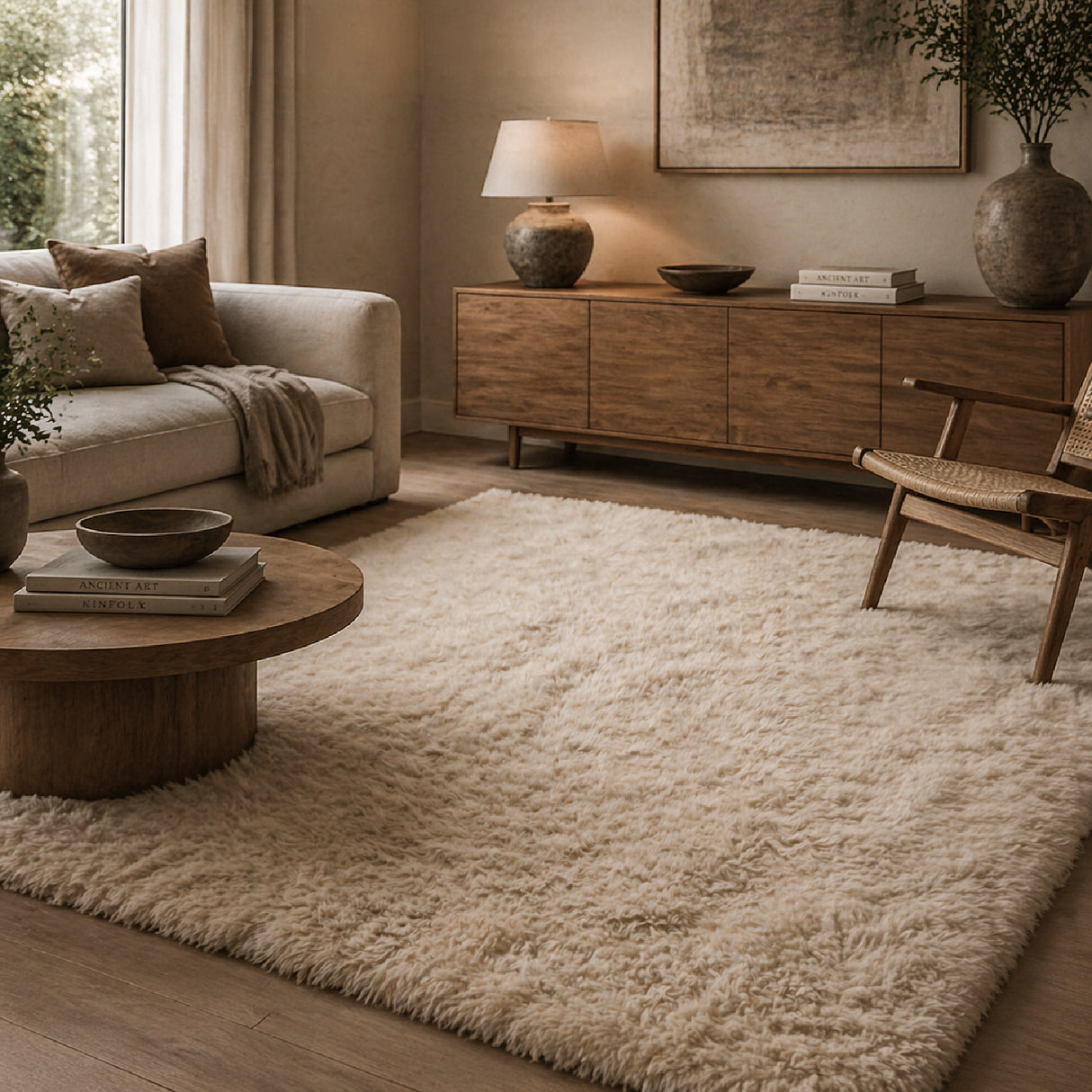   Furry Minimalist Carpet 6' x 9'5" | Oroa.com