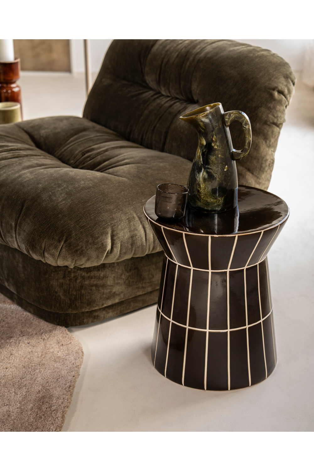 Glazed Pottery Side Table | By-Boo TileTastic 2 | Oroa.com