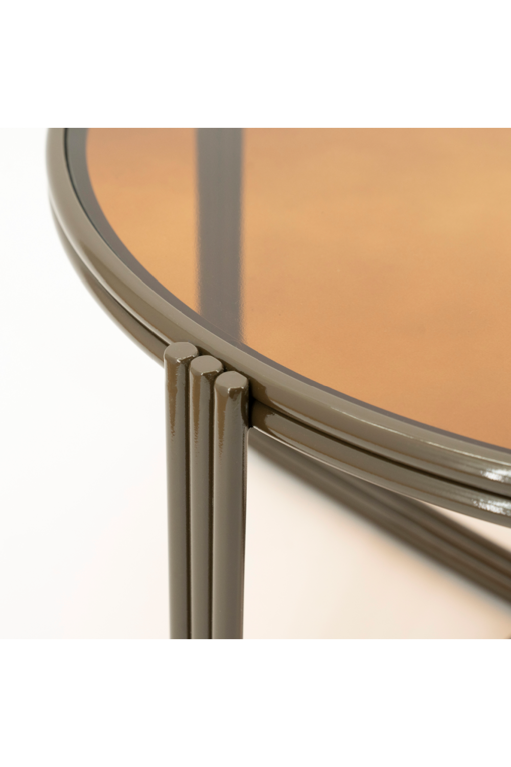 Cruciform Base Glass Coffee Table | By-Boo Groovy | Oroa.com