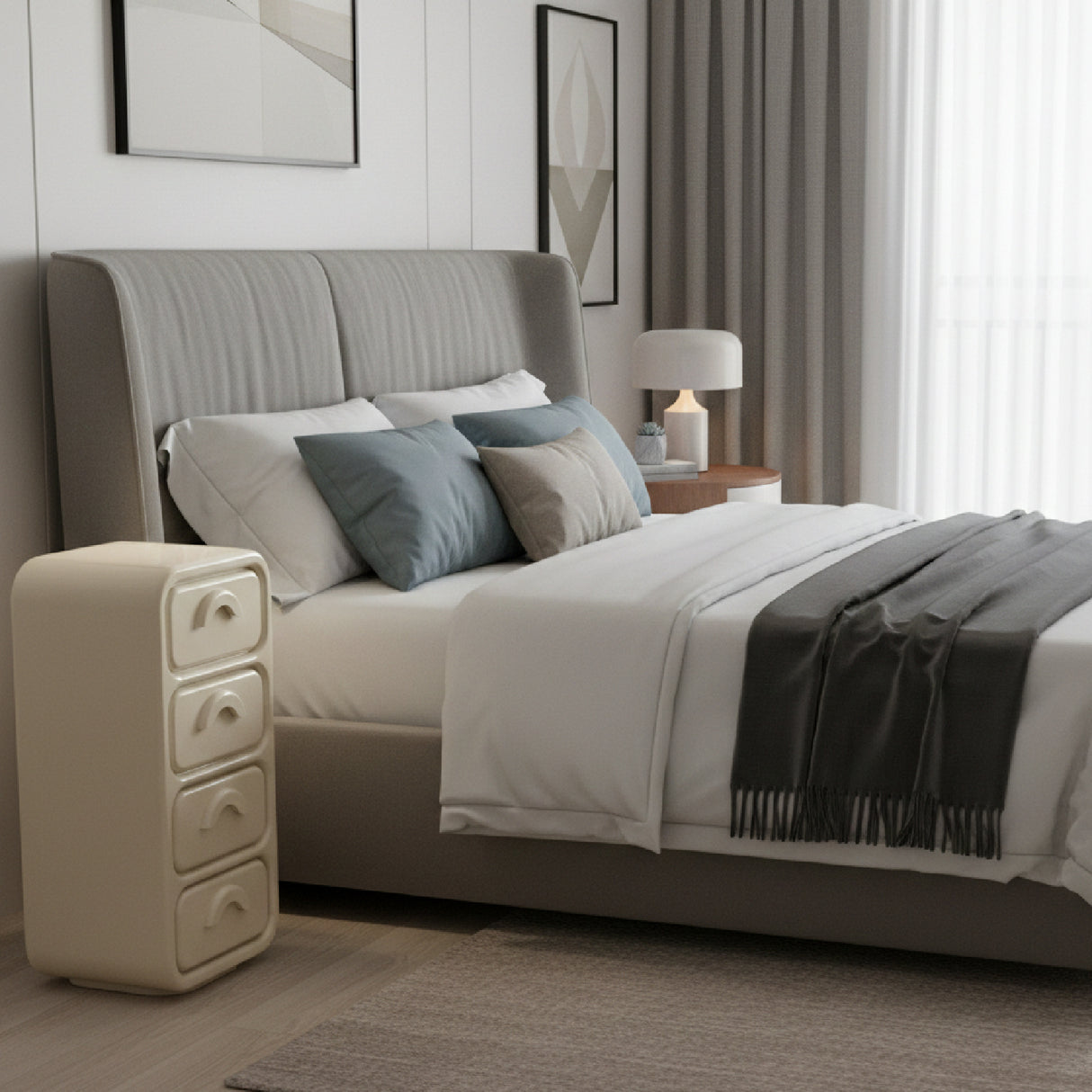 High-gloss 4-Drawer Cabinet L | By-Boo Gubby | Oroa.com