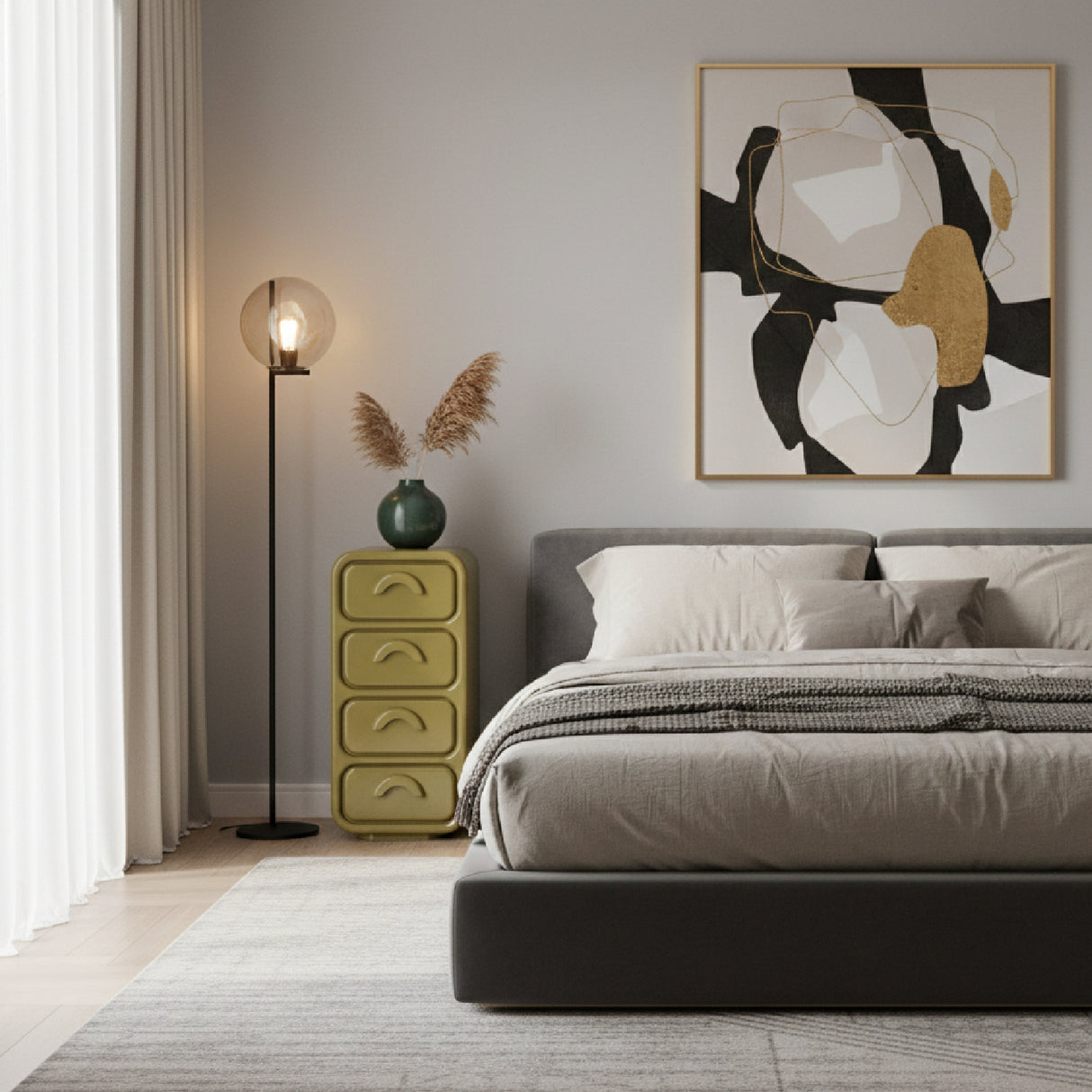 High-gloss 4-Drawer Cabinet L | By-Boo Gubby | Oroa.com