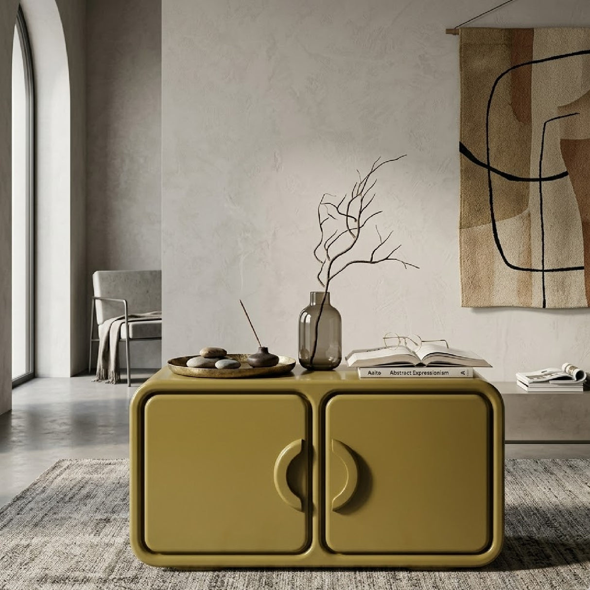   High-gloss 2-Door Dresser | Oroa.com