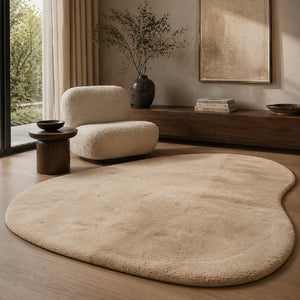   Beige Organic-Shaped Carpet | Oroa.com
