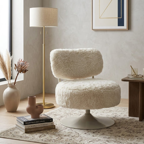   Modern furniture - Round Furry Swivel Chair - www.oroa.com | Oroa.com