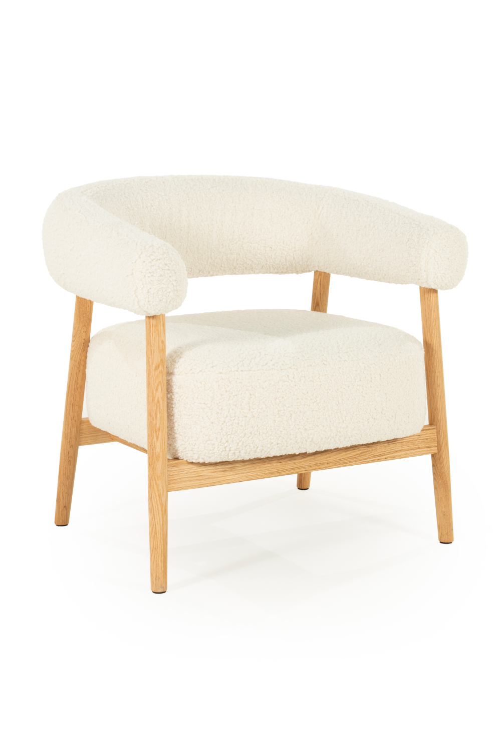 Oak Framed Curve Lounge Chair | By-Boo Cozy | Oroa.com