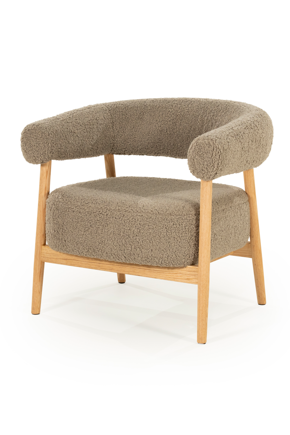Oak Framed Curve Lounge Chair | By-Boo Cozy | Oroa.com