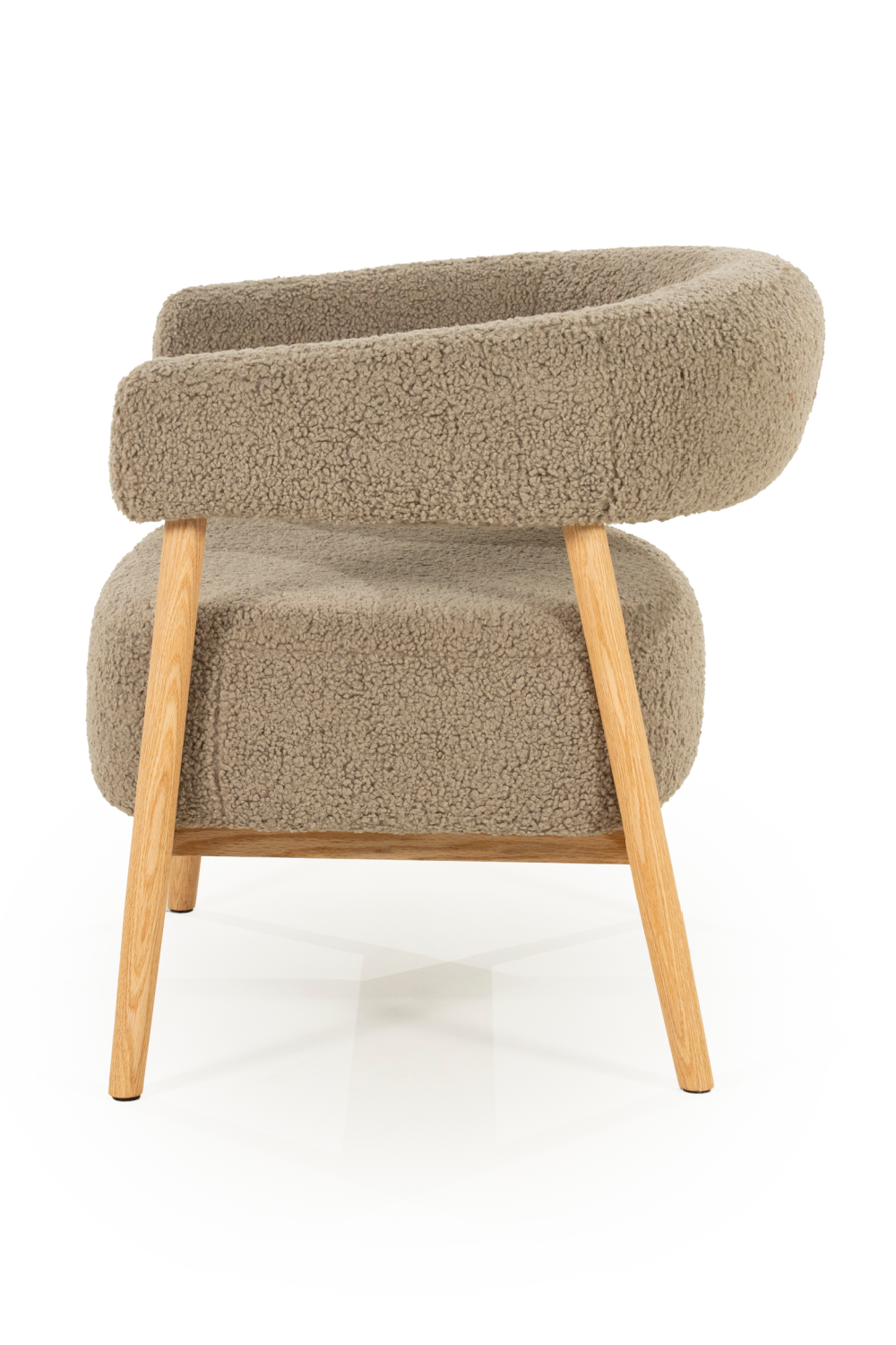 Oak Framed Curve Lounge Chair | By-Boo Cozy | Oroa.com