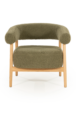 Oak Framed Curve Lounge Chair | By-Boo Cozy | Oroa.com