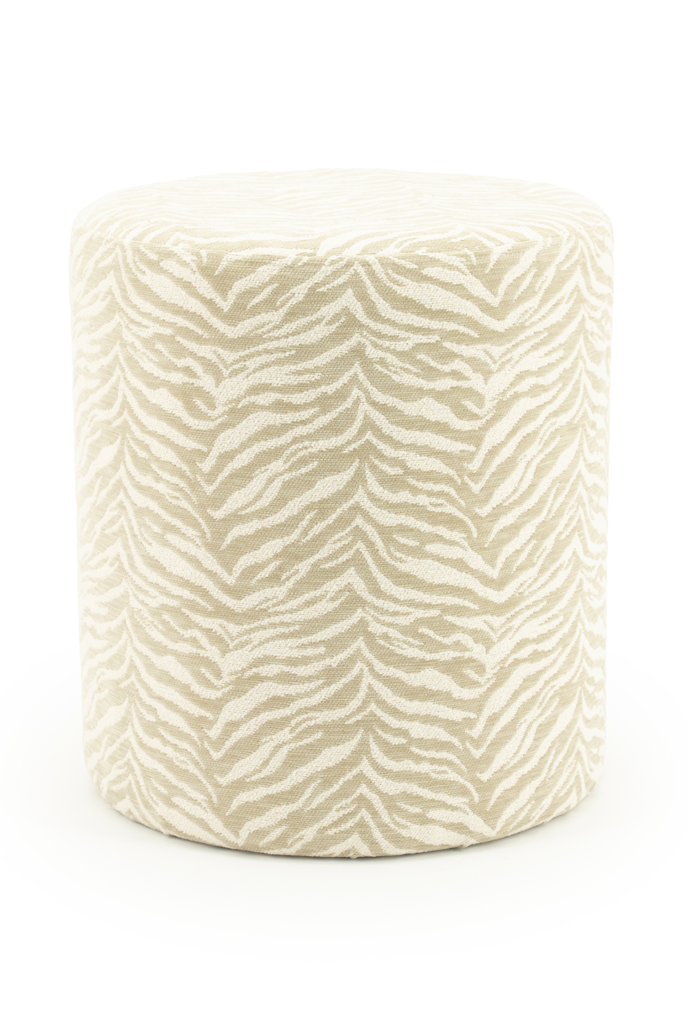 Printed Fabric Round Stool | By-Boo Tigra | Oroa.com