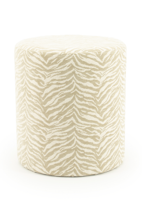 Printed Fabric Round Stool | By-Boo Tigra | Oroa.com