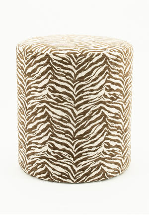 Printed Fabric Round Stool | By-Boo Tigra | Oroa.com