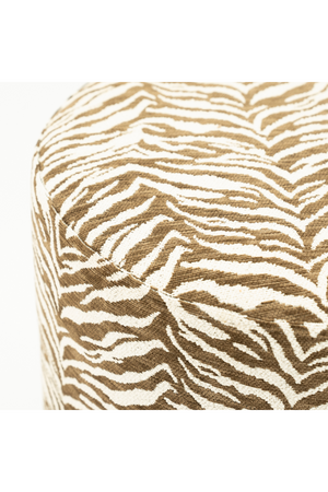 Printed Fabric Round Stool | By-Boo Tigra | Oroa.com