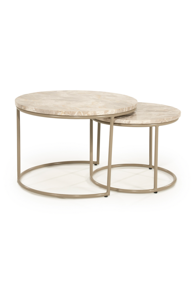Round Marble Nested Coffee Tables (2) | By-Boo Alvar | Oroa.com