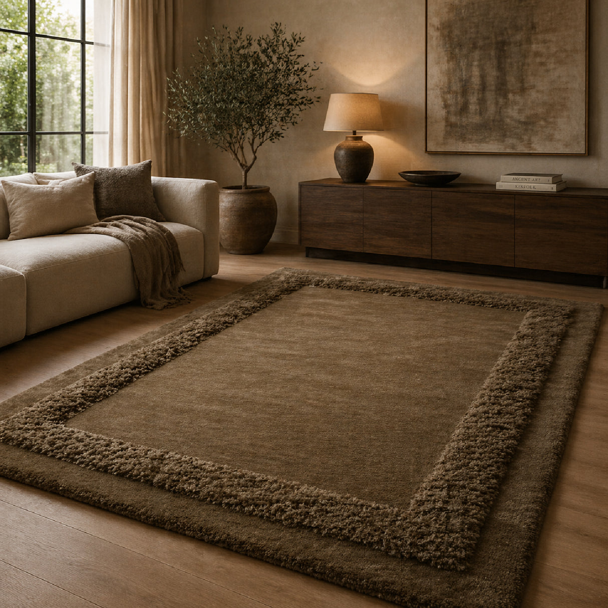   Hand-tufted Neutral Carpet 6 x 9'5" | Oroa.com