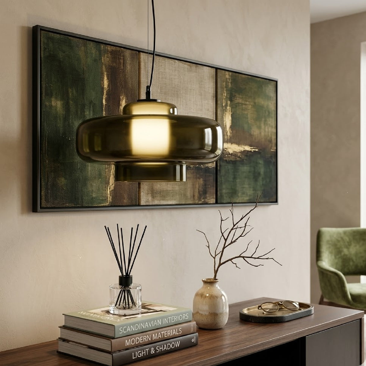   Painted Glass Pendant Lamp | Oroa.com