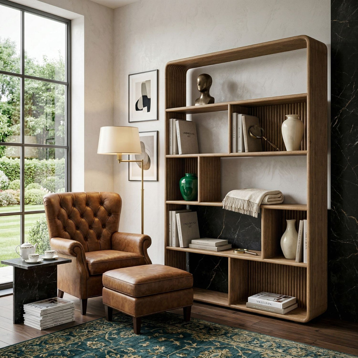   Fluted Mango Wood Cabinet | Oroa.com