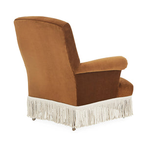 Macrame Fringed Velvet Armchair | Jonathan Adler Bonaparte | Oroa.com