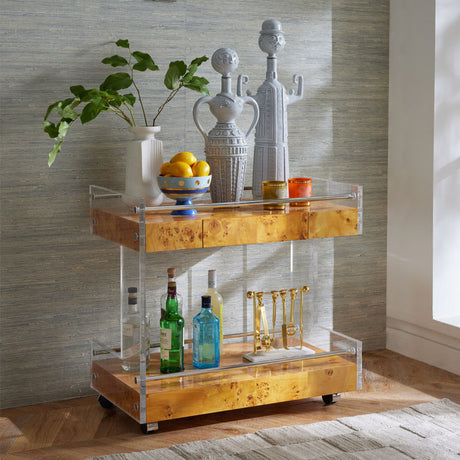 Mappa Wood Bar Cart | Jonathan Adler Bond | Oroa.com