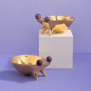 Amethyst Accent Brass Bowl | Jonathan Adler Frog | Oroa.com
