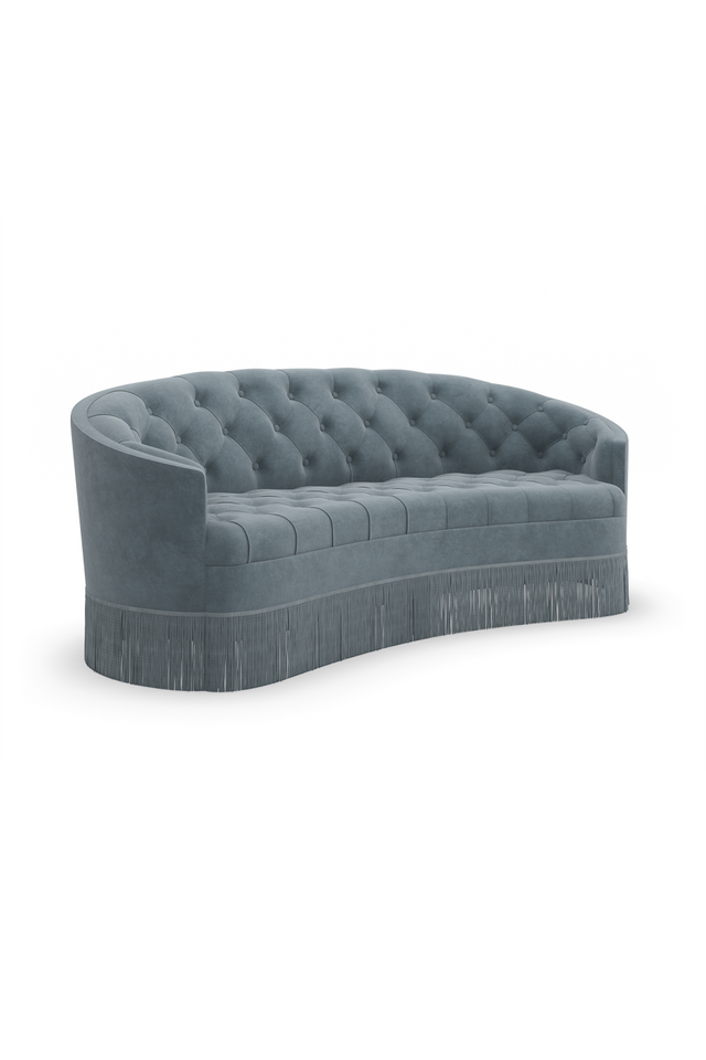 Turquoise Velvet Tufted Sofa | Caracole | Oroa.com