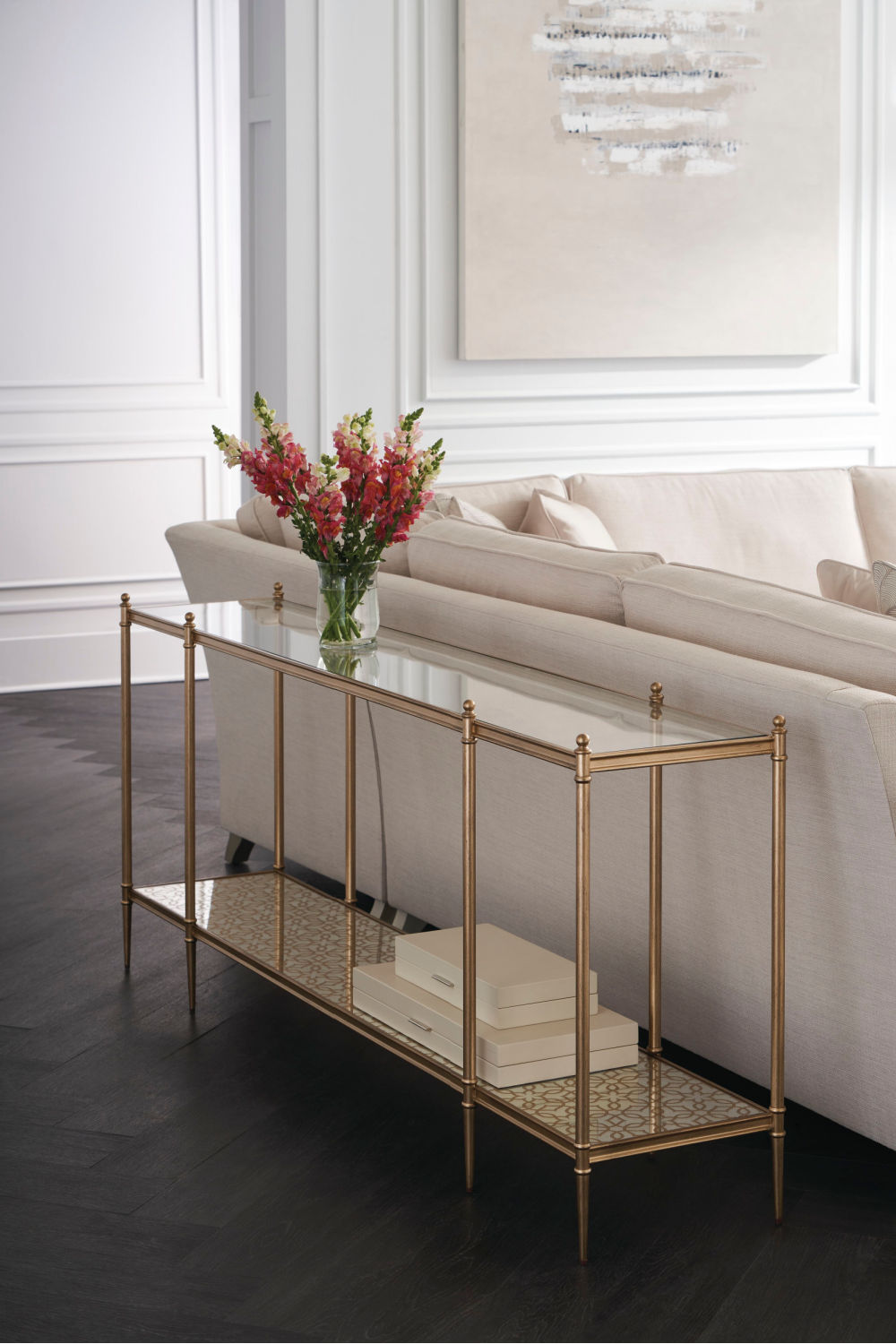 Cream Modern Loveseat | Caracole Victoria | Oroa.com