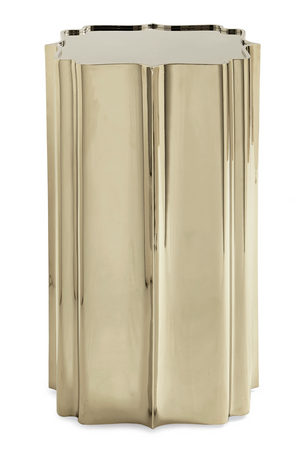 Scalloped Metallic Side Table | Caracole Good As Gold | Oroa.com