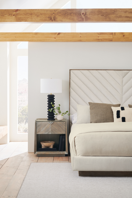   Ash Wood Upholstered Bed | Oroa.com