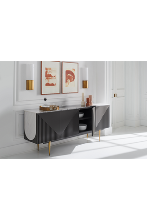 Slatted Modern Sideboard | Caracole Over The Edge | Oroa.com