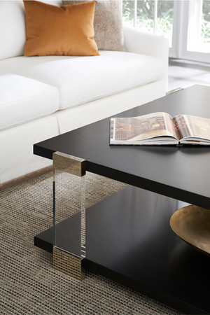 Square Black Coffee Table | Caracole I'll Take The Corner Table | Oroa.com
