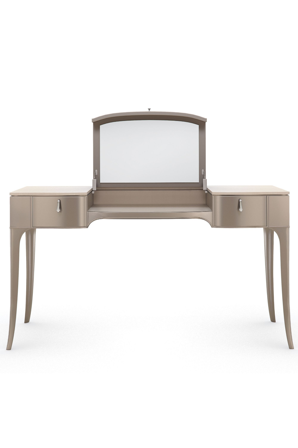 Flip Top Mirror Vanity Table | Caracole Kiss N Makeup | Oroa.com