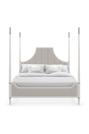 White Channel Tufted Queen Bed | Caracole To Post Or Not To Post | Oroa.com