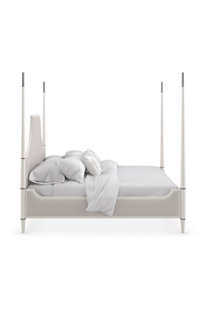 White Channel Tufted Queen Bed | Caracole To Post Or Not To Post | Oroa.com