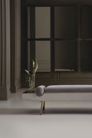 Gray Mohair Modern Bench | Caracole Roll Play | Oroa.com