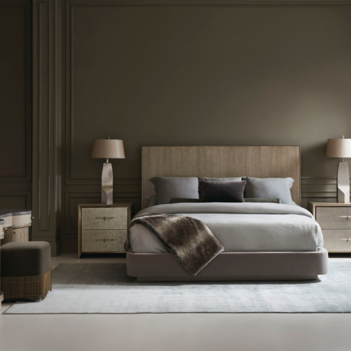   Gray Minimalist Bed | Oroa.com