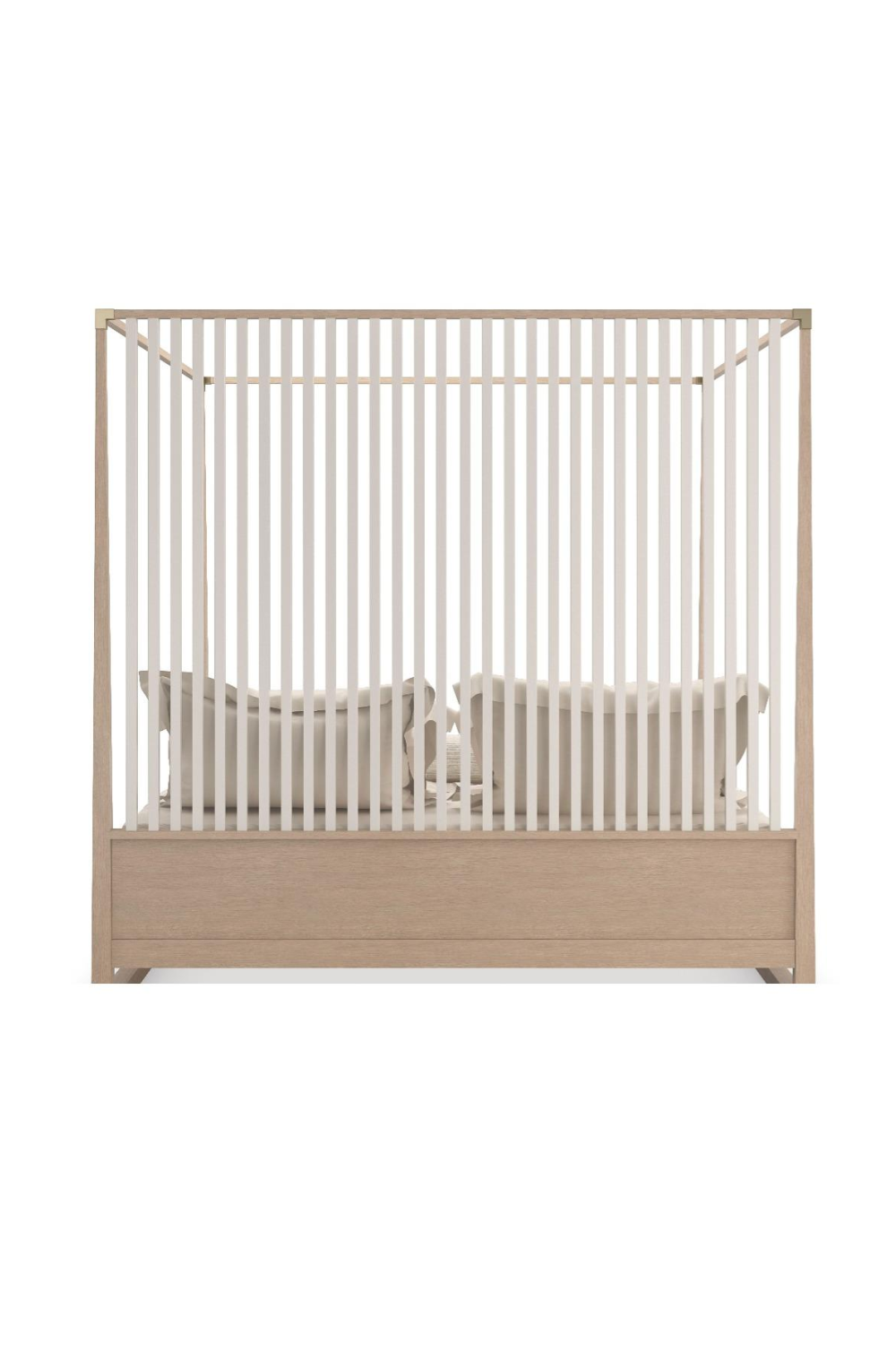 Light Oak Canopy Bed | Caracole Pinstripe | Oroa.com