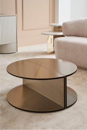 Gold Semi-Circle Cocktail Table | Caracole All Together | Oroa.com