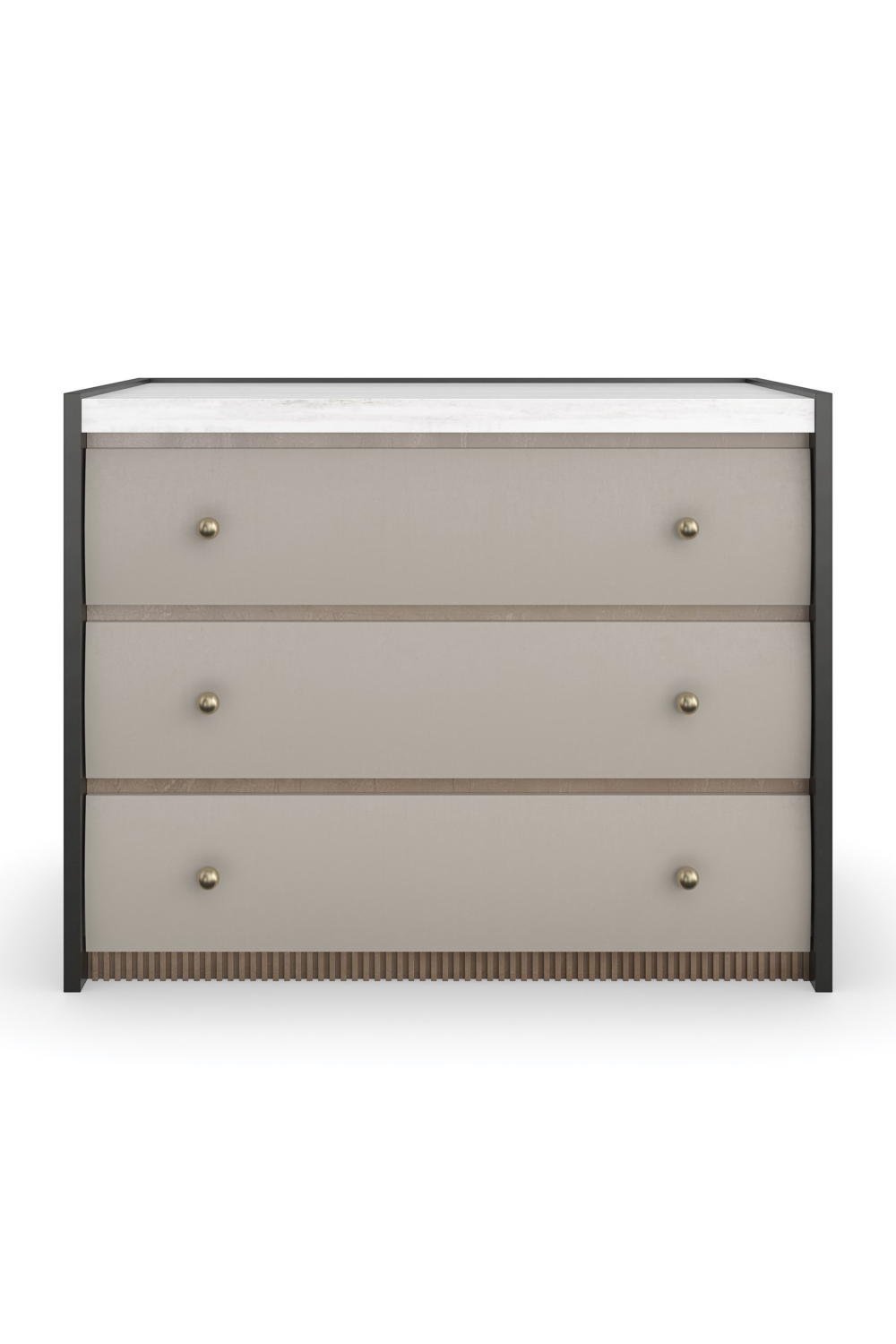 Burnished Adobe 3-Drawer Nightstand | Caracole Avignon | Oroa.com