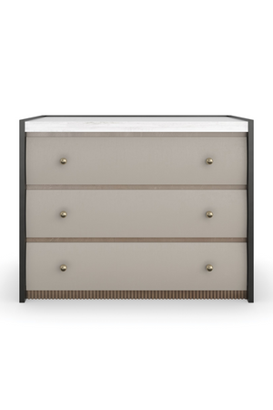 Burnished Adobe 3-Drawer Nightstand | Caracole Avignon | Oroa.com