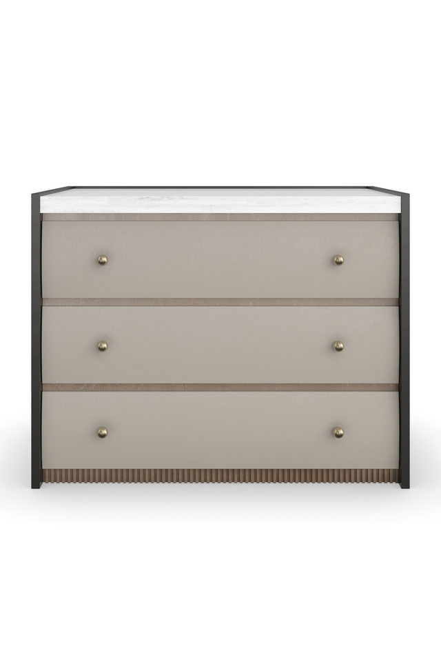Burnished Adobe 3-Drawer Nightstand | Caracole Avignon | Oroa.com