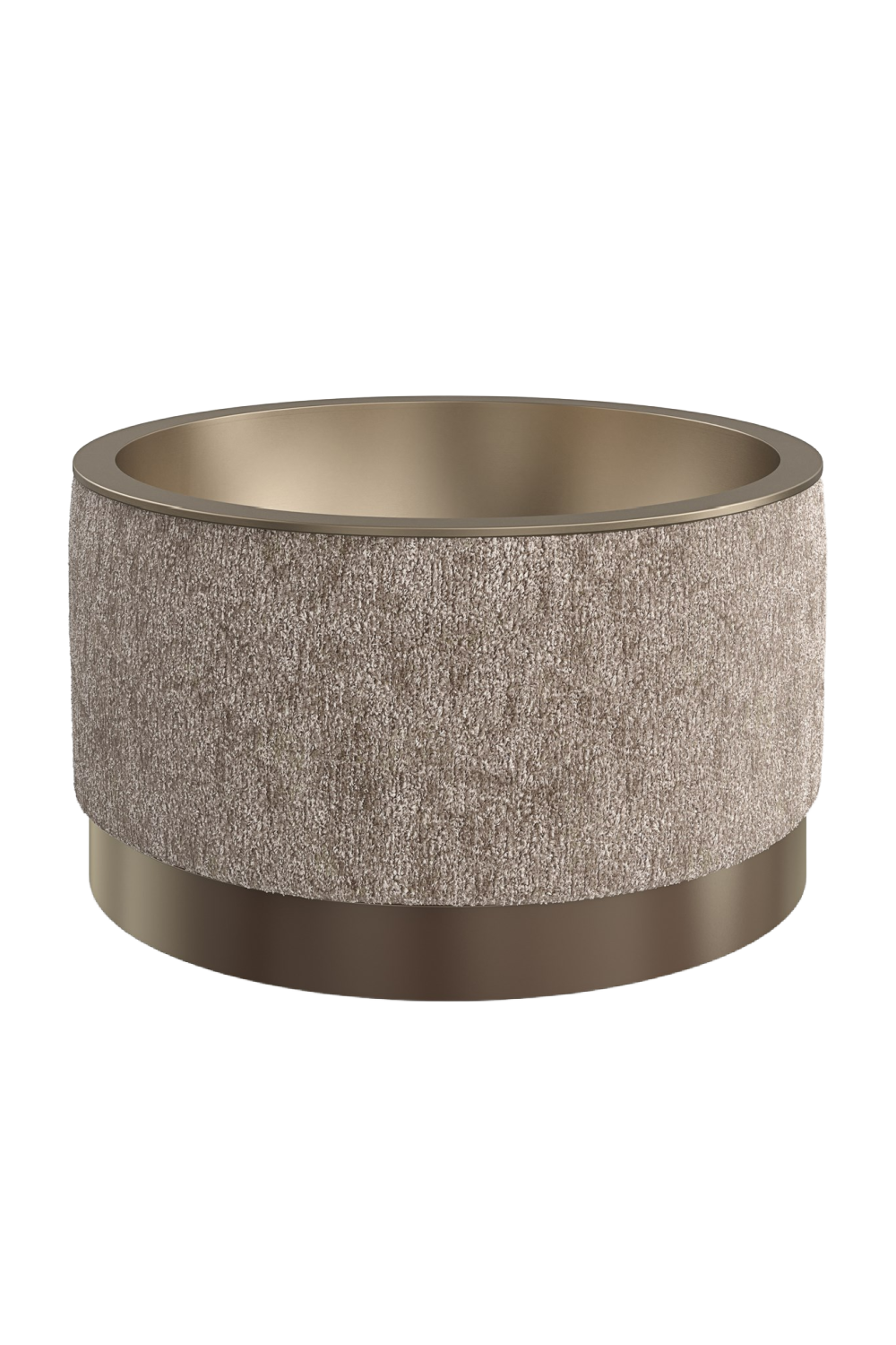 Round Chenille Storage Ottoman | Caracole Ritz | Oroa.com