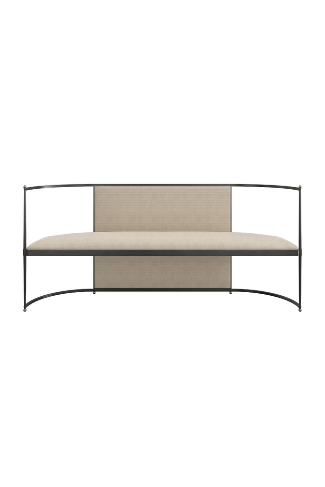 Metal Framed Wool Bench | Caracole Toulouse | Oroa.com